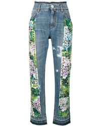 Женские синие джинсы с шипами от Dolce & Gabbana