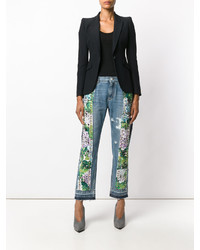 Женские синие джинсы с шипами от Dolce & Gabbana