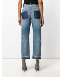 Женские синие джинсы с шипами от Dolce & Gabbana