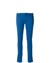 Синие джинсы скинни с вышивкой от Off-White