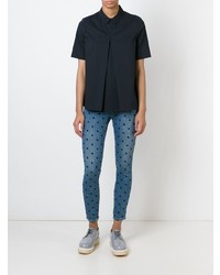 Синие джинсы скинни с вышивкой от Stella McCartney