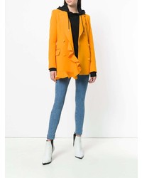 Синие джинсы скинни с принтом от Off-White