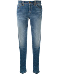 Синие джинсы скинни от Armani Jeans