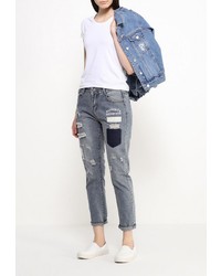 Синие джинсы скинни от Besh