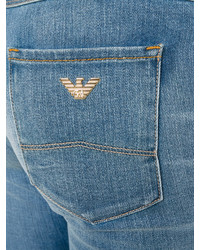 Синие джинсы скинни от Armani Jeans