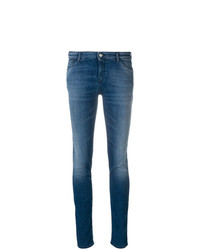 Синие джинсы скинни от Emporio Armani