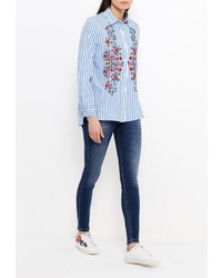 Синие джинсы скинни от F5