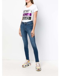 Синие джинсы скинни от Liu Jo