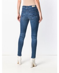 Синие джинсы скинни от AG Jeans