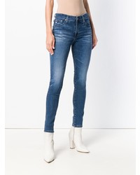 Синие джинсы скинни от AG Jeans