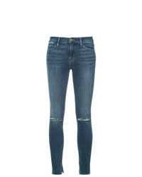 Синие джинсы скинни от Frame Denim