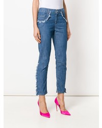 Синие джинсы скинни от Boutique Moschino