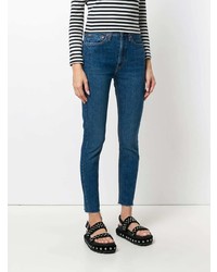 Синие джинсы скинни от RE/DONE