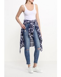 Синие джинсы скинни от Jennyfer