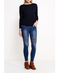 Синие джинсы скинни от Jennyfer