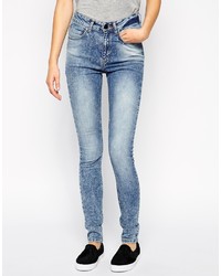 Синие джинсы скинни от Just Female