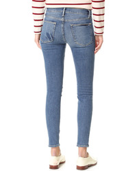 Синие джинсы скинни от Frame