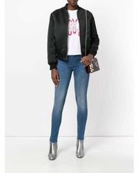 Синие джинсы скинни от Love Moschino