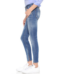 Синие джинсы скинни от Dsquared2