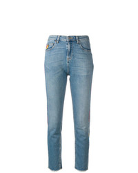 Синие джинсы скинни от Mira Mikati