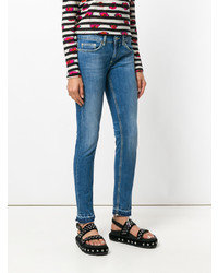 Синие джинсы скинни от Dondup