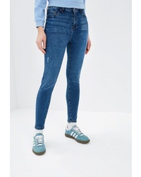 Синие джинсы скинни от Pink Woman