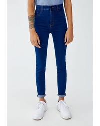 Синие джинсы скинни от Pull&Bear