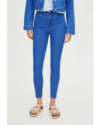 Синие джинсы скинни от Pull&Bear