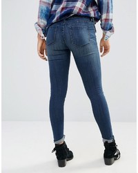 Синие джинсы скинни от Blank NYC