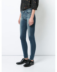 Синие джинсы скинни от AG Jeans