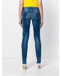 Синие джинсы скинни от Philipp Plein