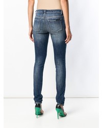 Синие джинсы скинни от Philipp Plein