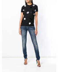 Синие джинсы скинни от Philipp Plein