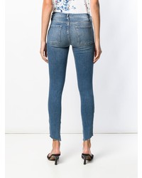 Синие джинсы скинни от Frame Denim