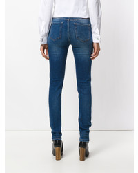 Синие джинсы скинни от Fay