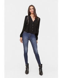 Синие джинсы скинни от Stradivarius