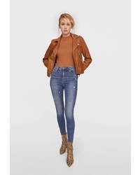 Синие джинсы скинни от Stradivarius