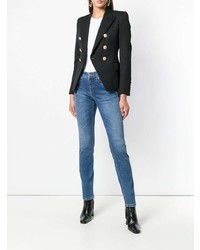 Синие джинсы скинни от Cambio