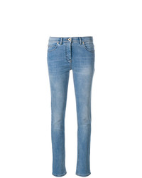 Синие джинсы скинни от Versace