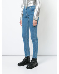 Синие джинсы скинни от JULIEN DAVID