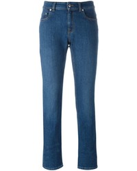 Женские синие джинсы от Alexander McQueen