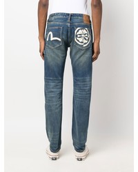 Мужские синие джинсы от Evisu