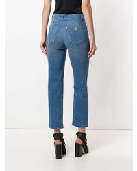 Женские синие джинсы от Balmain