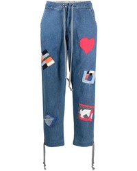 Мужские синие джинсы от Greg Lauren