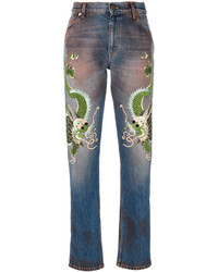 Женские синие джинсы от Gucci