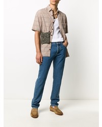 Мужские синие джинсы от Nanushka