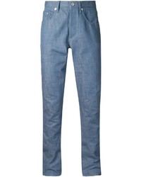 Мужские синие джинсы от MAISON KITSUNÉ