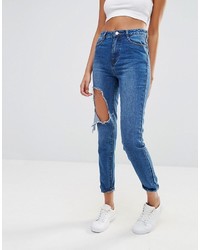 Женские синие джинсы от Missguided