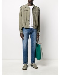 Мужские синие джинсы от Fendi