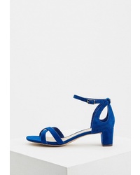 Синие замшевые босоножки на каблуке от Lauren Ralph Lauren